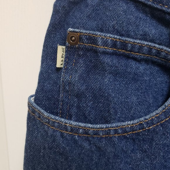 L.L. Bean Classic Fit 34x27 Cotton Straight Leg Blue Denim Jeans Mid Rise - Picture 4 of 6